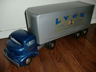 Smith Miller Lyon Van Lines Moving Semi Truck Pressed Steel W/ 50 