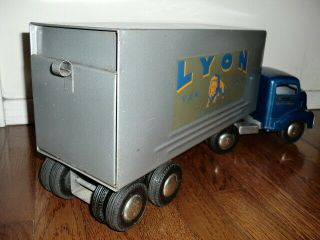 Smith Miller Lyon Van Lines Moving Semi Truck Pressed Steel w/ 50 ' s Buick 3