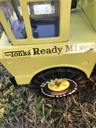 1970s Mighty Tonka Ready Mixer Cement Truck Lime Green Tandem Axle 3