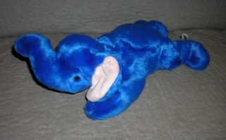 Ty Beanie Buddies Royal Blue Elephant Peanut 1998 Pillow Pal Smoke