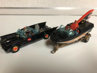 Corgi 267 Batmobile,  Batboat 107 1st.  Version Corgi Toys - Vintage Toy