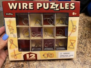 Euc 12 Wire Puzzles Brain Teaser Mind Game Toy Steel Metal Iq Test Magic Trick