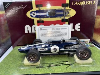 1/18 Carousel 1 Mason Dist.  1967 Dan Gurney Eagle Nurburgring Autographed 10001