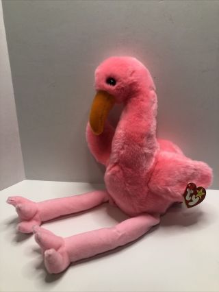 Ty Beanie Babies Pinky The Flamingo 1998 16”