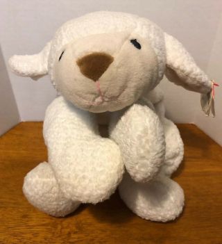 Ty Beanie Pillow Pal Baba The Lamb With Yellow Bow