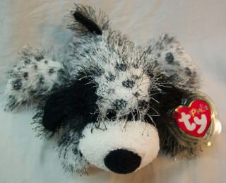 Ty Punkies Fuzzy Polka - Dot Puppy Dog 8 " Stuffed Animal Toy 2002 W/ Tag