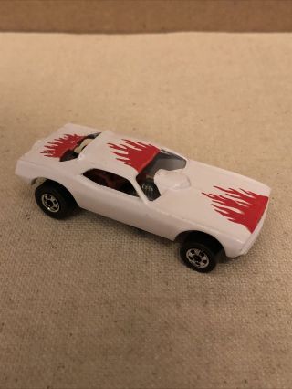 Hot Wheels France Top Eliminator White With Red Flames