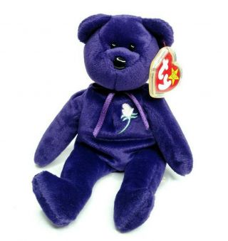 Ty Beanie Baby Princess Diana Bear 1997 Retired With Hang Tag