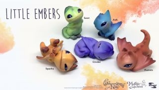 Toynami Little Embers Blind Box Dragons Set Of 5 - Rare Hard To Find
