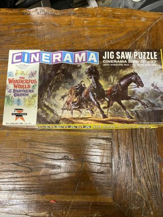 Rare Vintage 1962 Ed - U - Cards Cinerama Mgm Brothers Grimm 500 Pc Jigsaw Puzzle Vg