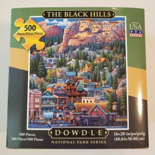 The Black Hills 500 Piece Jigsaw Puzzle By Eric Dowdle Folk Art -,