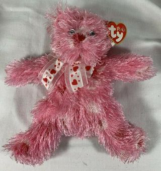 Ty Punkies Lil Hugz Pink Heart Bear Valentines With Tags