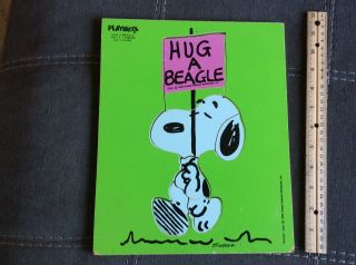 Playskool Snoopy Peanuts Puzzle Hug A Beagle Vintage 1958 Schultz Charlie Brown