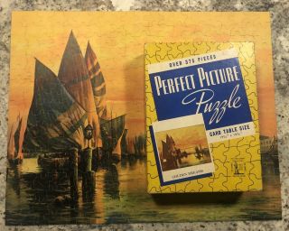 Vintage Perfect Picture Puzzle Golden Dreams Rare 375 Pc.  Complete