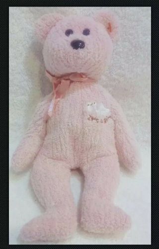 Ty Beanie Baby “it’s A Girl” Plush Doll Gift Pink Bear Retired