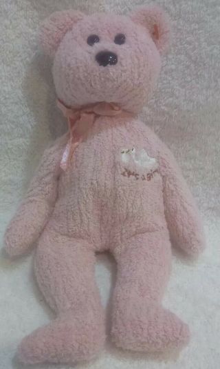 Ty Beanie Baby “It’s A Girl” Plush Doll Gift Pink Bear Retired 2