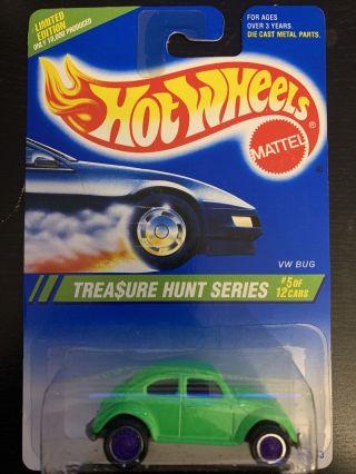 Hot Wheels 1995 Treasure Hunt Series Vw Bug Limited Ed.  Only 10,  000