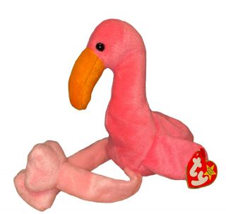 Ty Beanie Baby Pinky The Flamingo With Tag