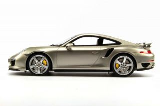 Gt Spirit 1:18 Porsche 911 991 Turbo (2012) Silver/gold Gt024 Car Model Rare