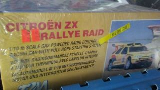 Vintage T2m 1:10 Citroen Zx Rallye Raid Gas Powered Rc Car With Pull Rope Start
