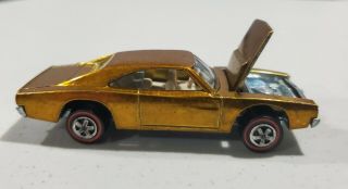 Hot Wheels Redline 1969 Gold Custom Dodge Charger Almost