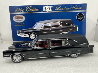 1/18 Precision Miniatures 1966 Cadillac Landau Hearse Black Rare Pmsc - 08b
