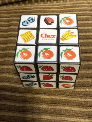 Vintage Chex Cereal Rubiks Cube Puzzle - Solved & Ready To Play