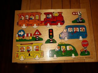 Vintage 70’s Fisher Price And Simplex Wooden Puzzles