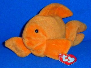 Ty 3rd Gen Goldie The Goldfish Beanie Baby - With Tag -