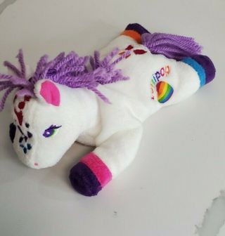 Lisa Frank Collectible Rainbow Pony Unicorn Beanie Baby Lollipop