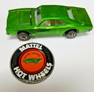 Hot Wheels Vintage Redline 1968 Custom Dodge Charger W/ Button