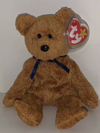 Retired Rare Ty Beanie Babies Fuzz The Bear 1998/1999 With Errors