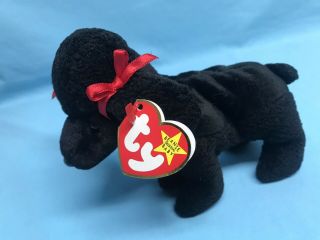 Ty Beanie Baby Gigi Black Poodle 7” Plush Stuffed Animal Toy 1997