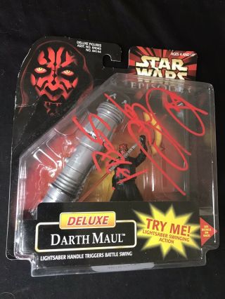 Star Wars Ep.  I,  Deluxe Darth Maul Action Figure Signed By Ray Park With Remarks