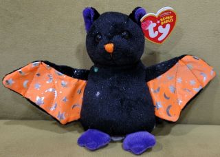 Ty Beanie Babies Scarem The Bat Plush Stuffed Animal Halloween