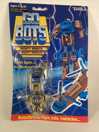 Nib Tonka 1984 Go Bots Twin Spin 42 Enemy Robot Helicopter