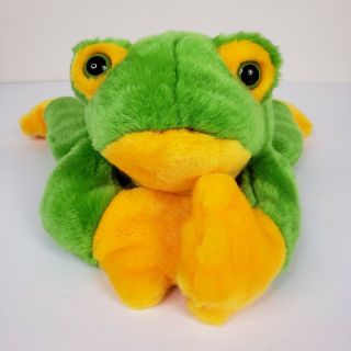 Ty Beanie Buddies Smoochy Frog Stuffed Plush Green Yellow