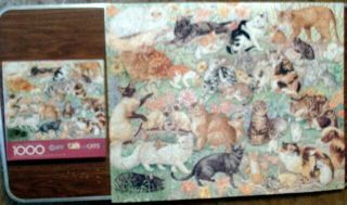 Vintage Springbok 1000 - Pc Puzzle Cats Cats Cats Cats 24” X 30”