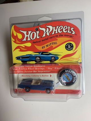 Vintage Hot Wheels Custom Redline Us Blue 1957 T - Bird Ford Blister Pack