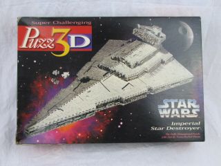 1996 Milton Bradley Vintage Puzz3d Star Wars Imperial Star Destroyer Puzzle