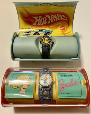 Hotwheels/barbie Redline Era Bradley Wrist Watches In Cases Htf