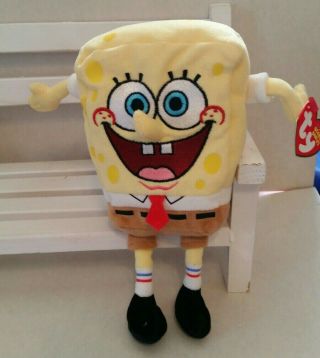 Ty Beanie Baby Spongebob Squarepants 8 " W/ Tag Protector Nickelodeon