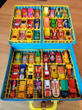 Vintage MATCHBOX Carry Case with 48 Cars/Vehicles 3