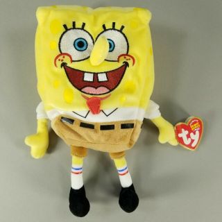 Nwt 2004 Ty Beanie Babies Spongebob Squarepants 8 " Stuffed Plush Retired