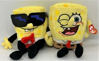 2004 Ty Beanie Babies Spongebob Thumbs Up Spongebob Tuxedopants