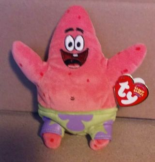 Ty Beanie Babies Patrick Star Spongebob Squarepants