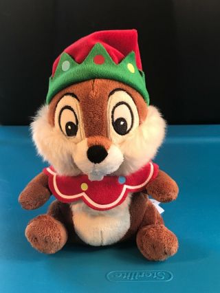Disney Store Exclusive Chip And Dale Elf Holiday Christmas Plush Doll 7 "
