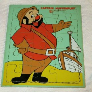 Vintage Captain Huffenpuff Wooden Childrens Puzzle,  Beany And Cecil,  Playskool