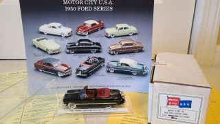 Motor City 1:43 Mc 10c 1950 Ford Custom Convertible Box - Packaging - Paperwork - Case
