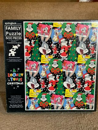 Springbok 500 Piece Jigsaw Puzzle - A Looney Tunes Xmas  (family Puzzle)
